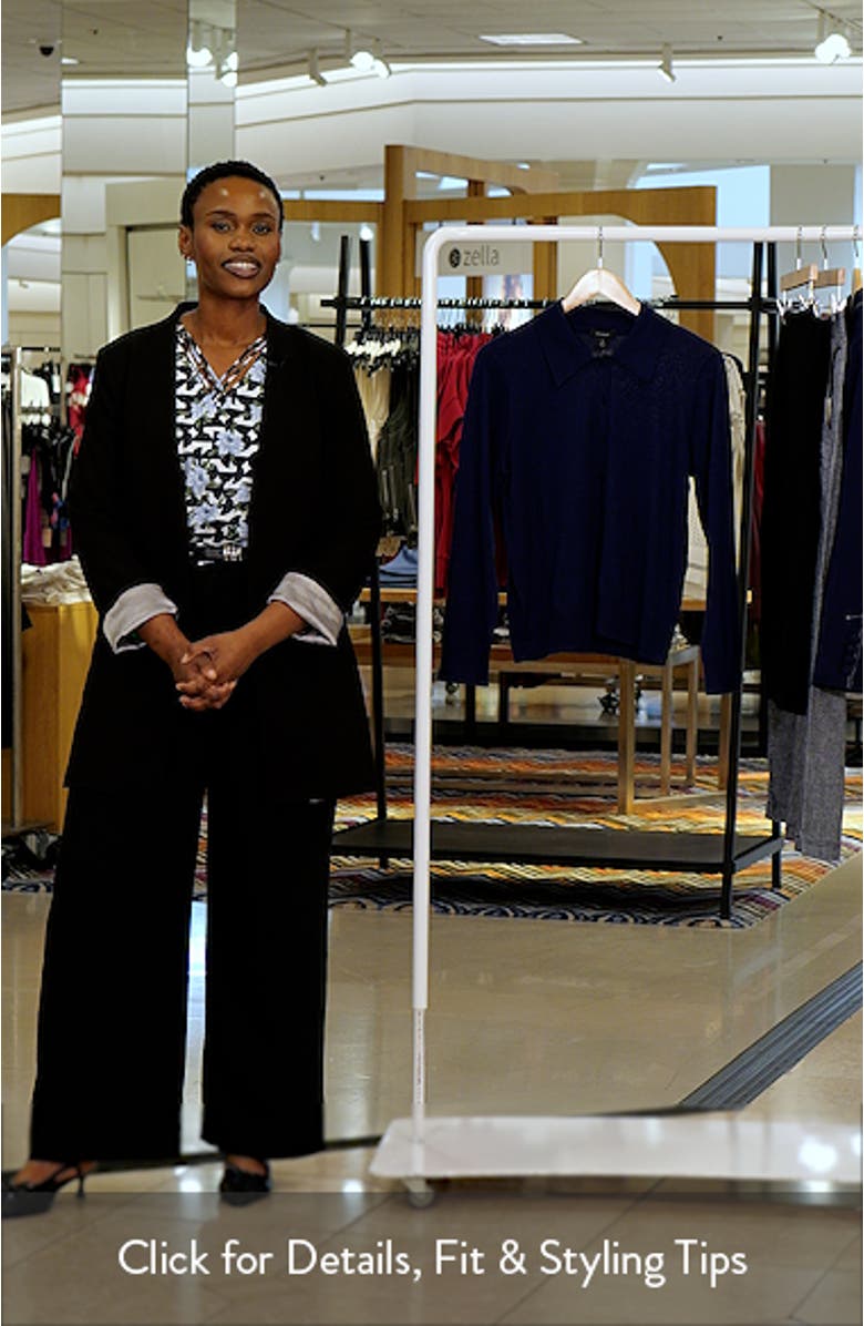 Collared Cotton Blend Cardigan, sales video thumbnail