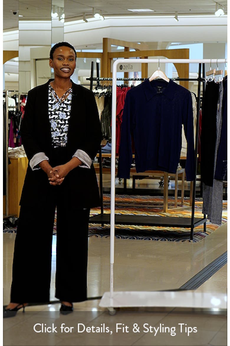 Collared Cotton Blend Cardigan video