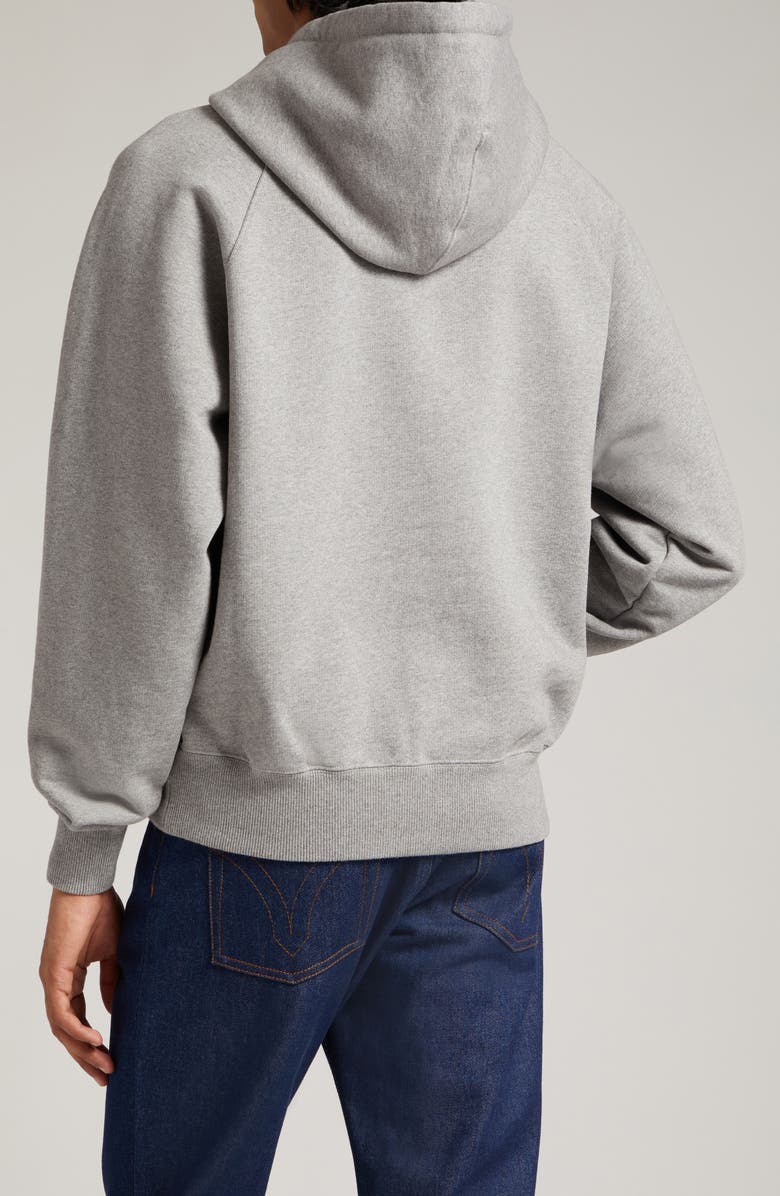 AMI PARIS Ami de Coeur Logo Embroidered Hoodie, Alternate, color, Heather Grey