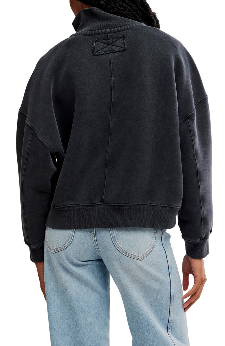 Free People Timeless Cotton Blend Pullover, Alternate, color, Black