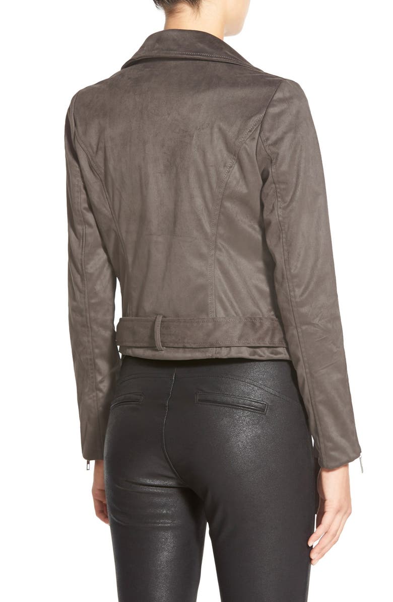 Glamorous Faux Suede Moto Jacket, Alternate, color,