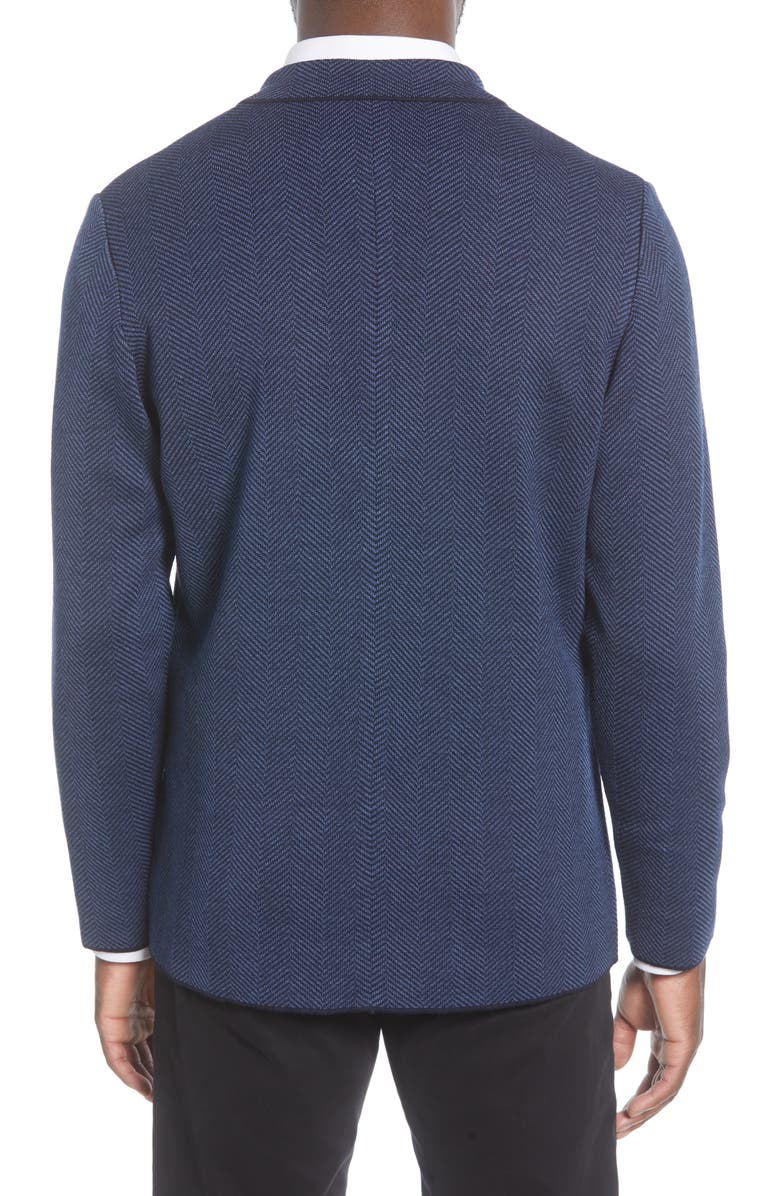 Stone Rose Herringbone Wool Blend Knit Blazer, Alternate, color, 