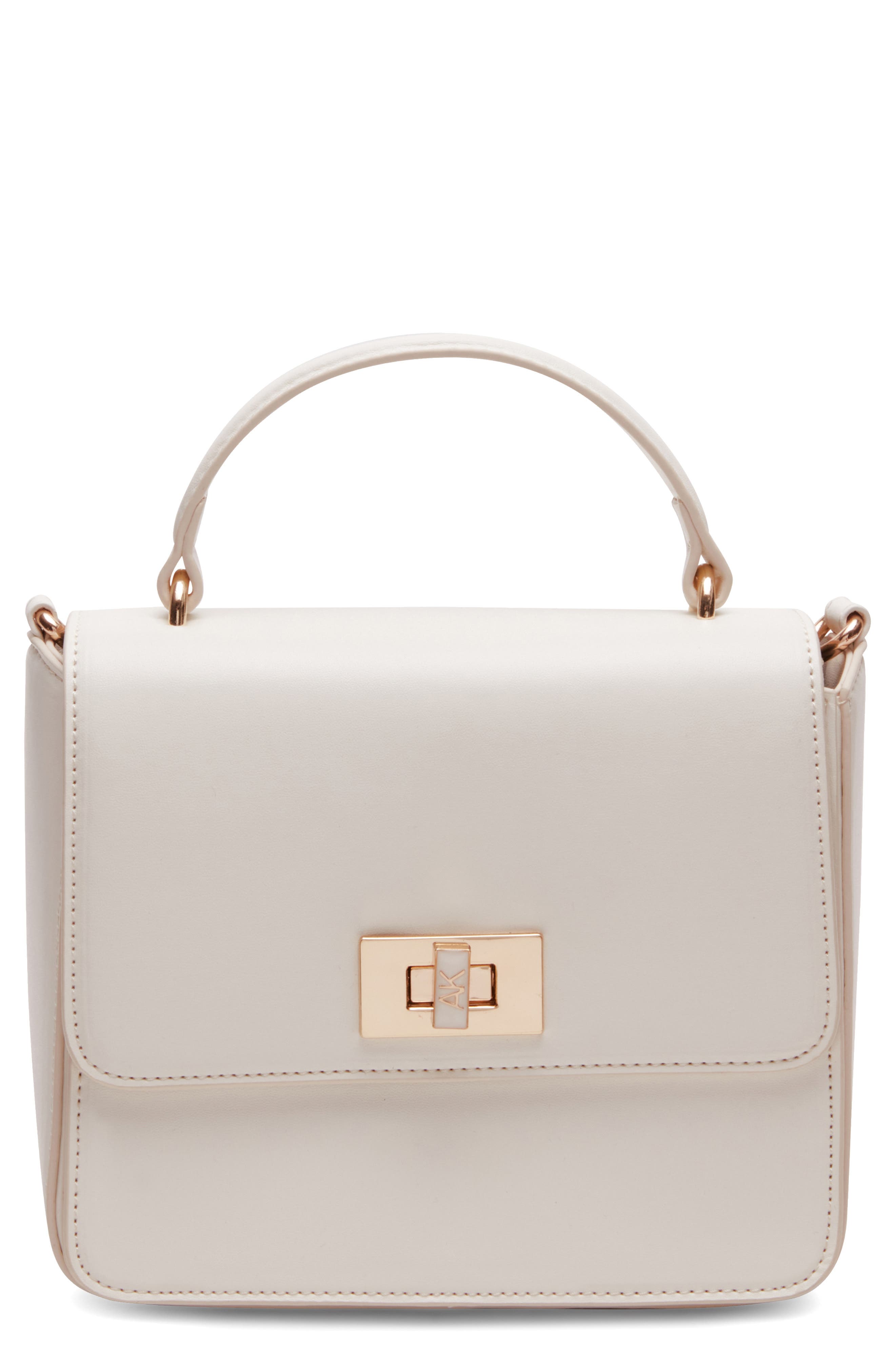 Anne Klein Square Top Handle Satchel, Main, color, 