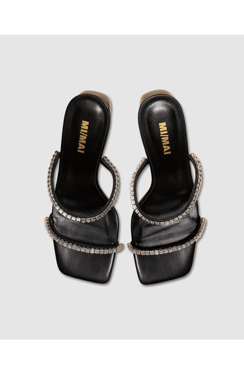 MI/MAI Tilda Crystal High Mule Sandal, Alternate, color, Black