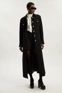 Karen Millen Wool Military Tailored Maxi Coat