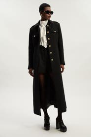 Karen Millen Wool Military Tailored Maxi Coat