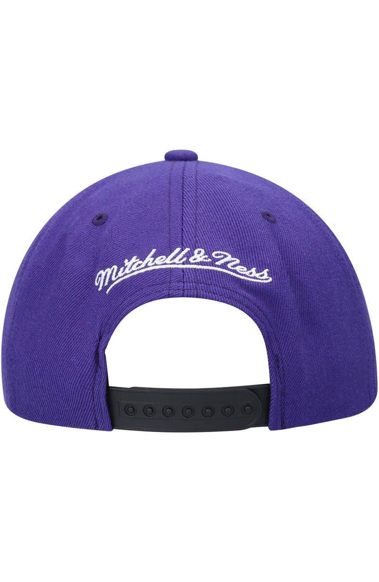 Mitchell & Ness Men's Mitchell & Ness Purple Los Angeles Lakers Hardwood Classics Bandana Undervisor Snapback Hat, Alternate, color, 