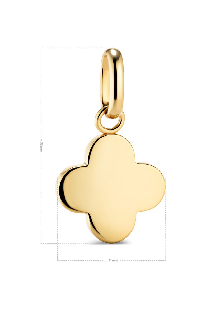 Clover Charm Pendant in 14K Gold, Alternate, color, Yellow Gold