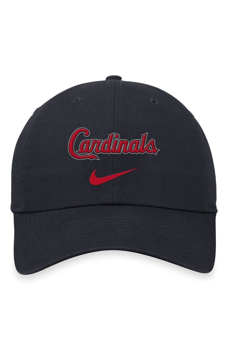 Nike Men's Nike Navy St. Louis Cardinals Wordmark Swoosh Heritage86 Adjustable Hat, Alternate, color, 