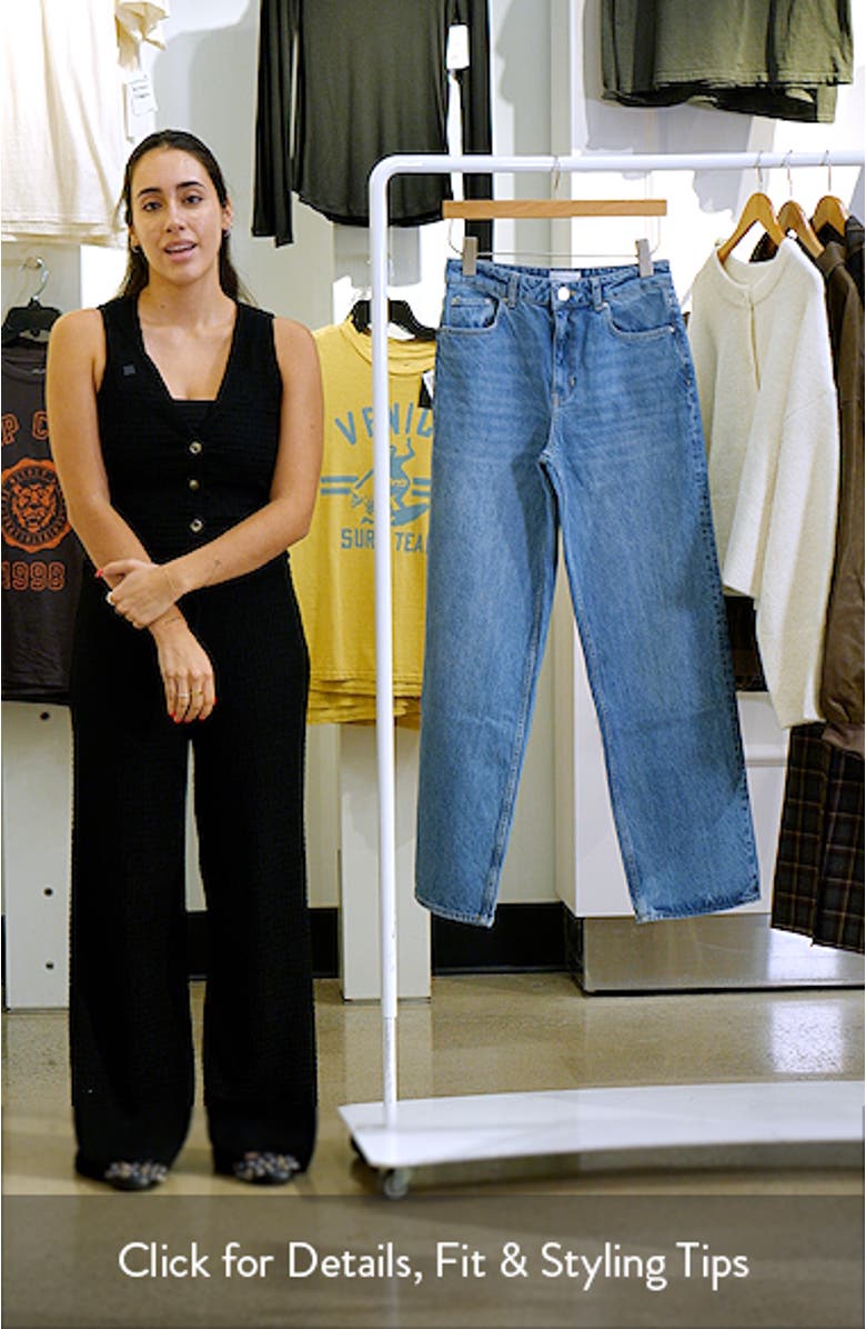 High Waist Straight Leg Jeans, sales video thumbnail