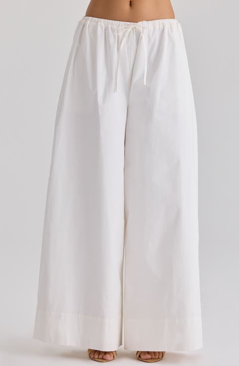 Jae Stretch Cotton Wide Leg Pants