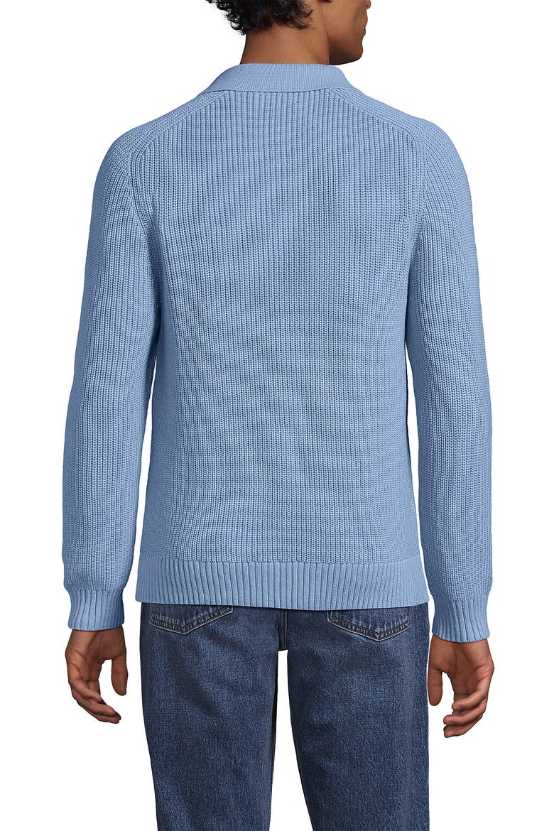 Long Sleeve Drifter Polo Sweater, Alternate, color, Oasis Blue