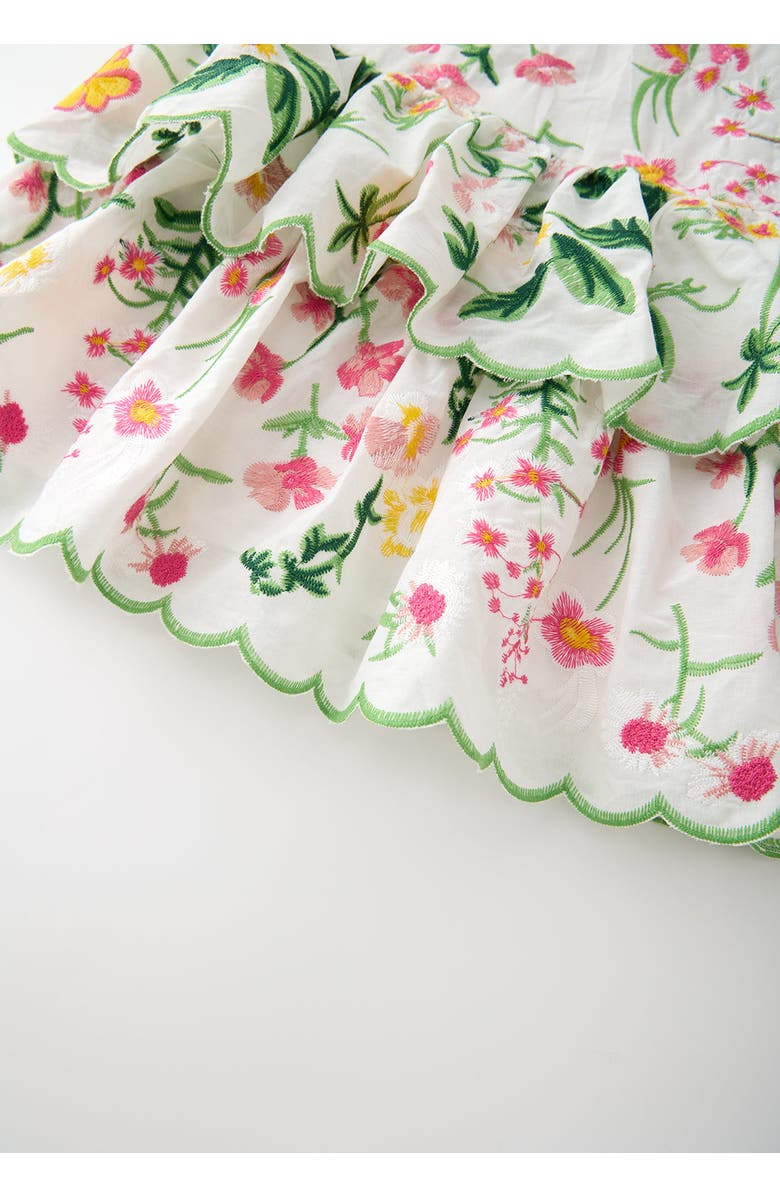 Marlo Kids Kaylee Cotton Embroidered Mini Dress, Alternate, color, Floral