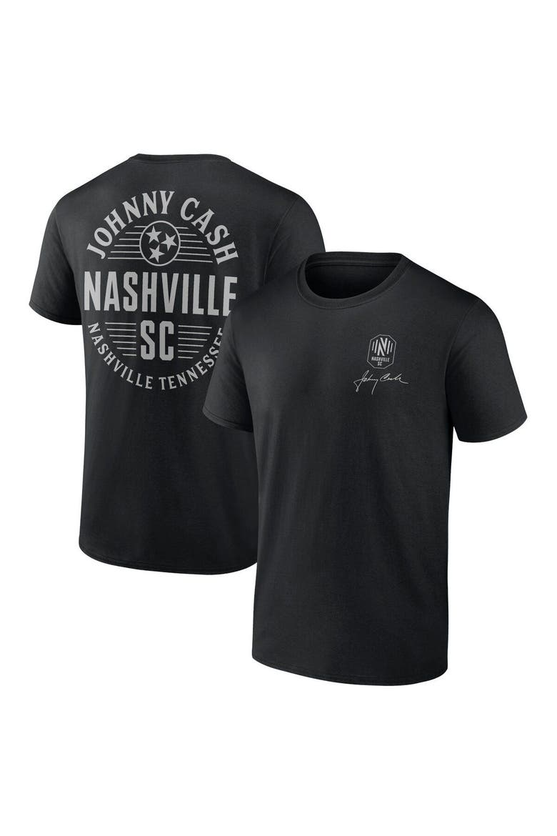 Men's Fanatics Branded Black Nashville SC Johnny Cash Oval T-Shirt, Main, color, Black