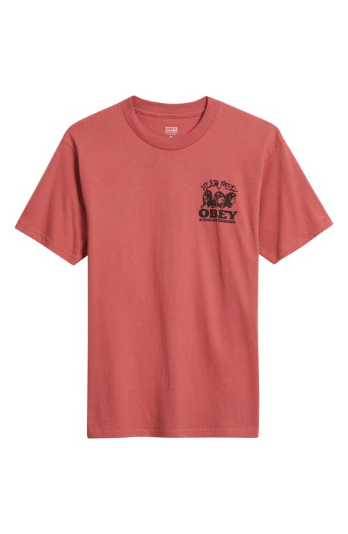 Obey Head Jazz Graphic T-shirt In Gold