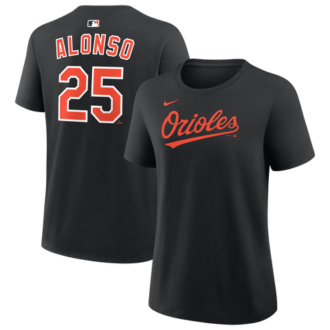 Women's Nike Pete Alonso Black Baltimore Orioles Name & Number T-Shirt