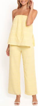 Petal & Pup Michele Eyelet Strapless Cotton Jumpsuit