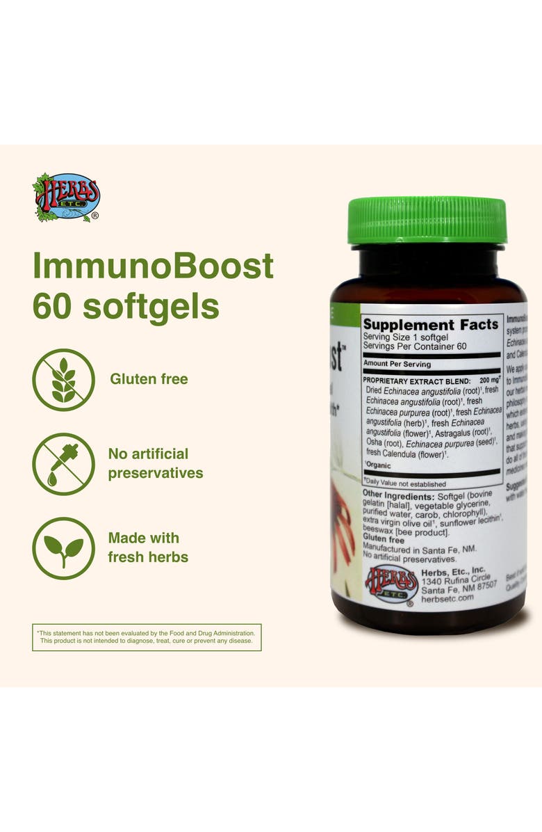 Herbs Etc. Immunoboost Herbal Immune Support Softgels, 60 Count, Alternate, color, NO COLOR
