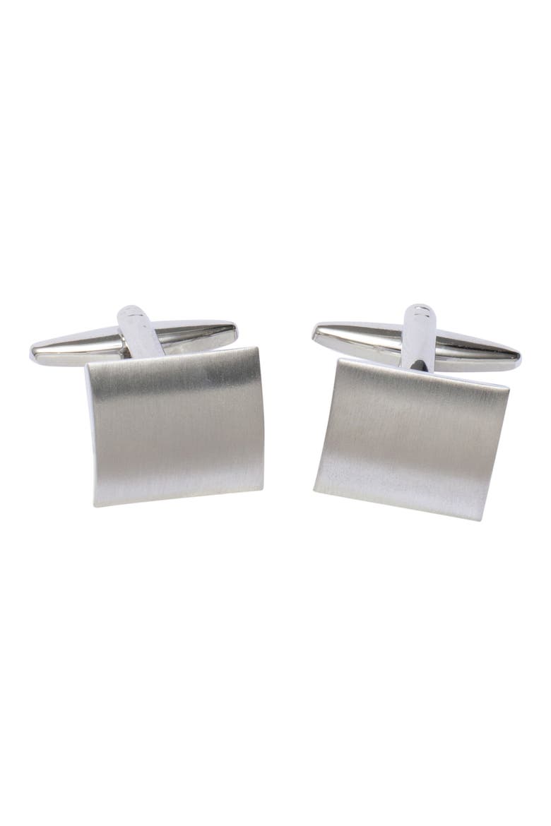 Square Cuff Links, Main, color, SILVER