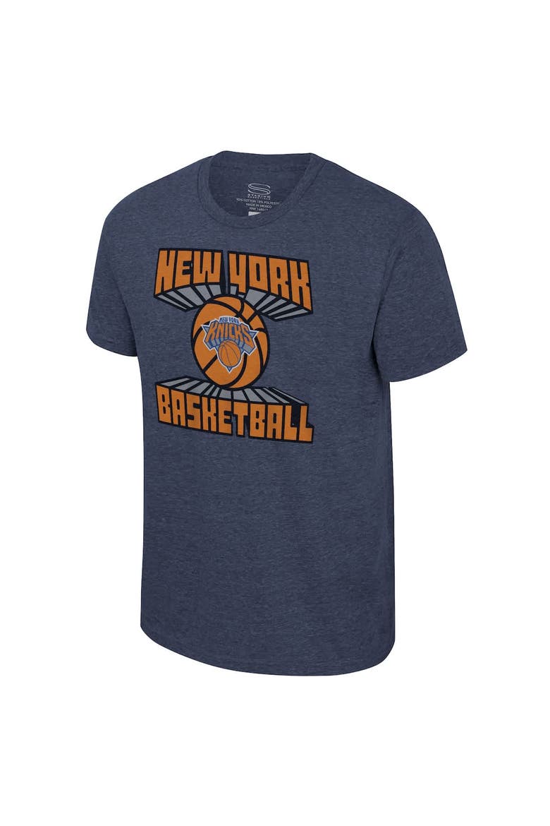 Unisex Stadium Essentials  Navy New York Knicks Club Time Tri-Blend T-Shirt, Alternate, color, Navy