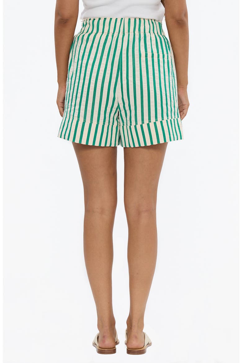 Esplande Stripe Pull-On Shorts, Alternate, color, JADE STRIPE