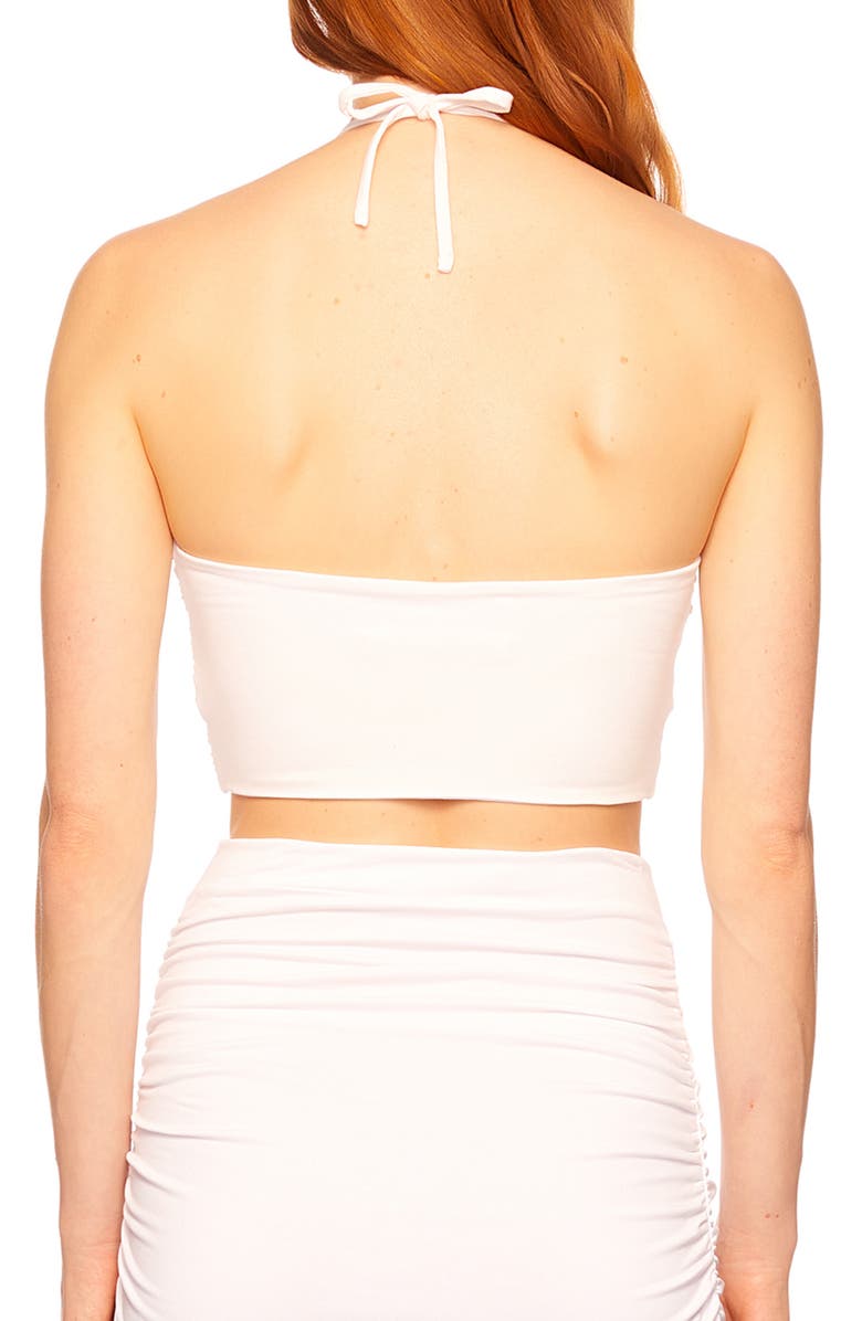 Susana Monaco Ruched Crop Halter Top, Alternate, color,