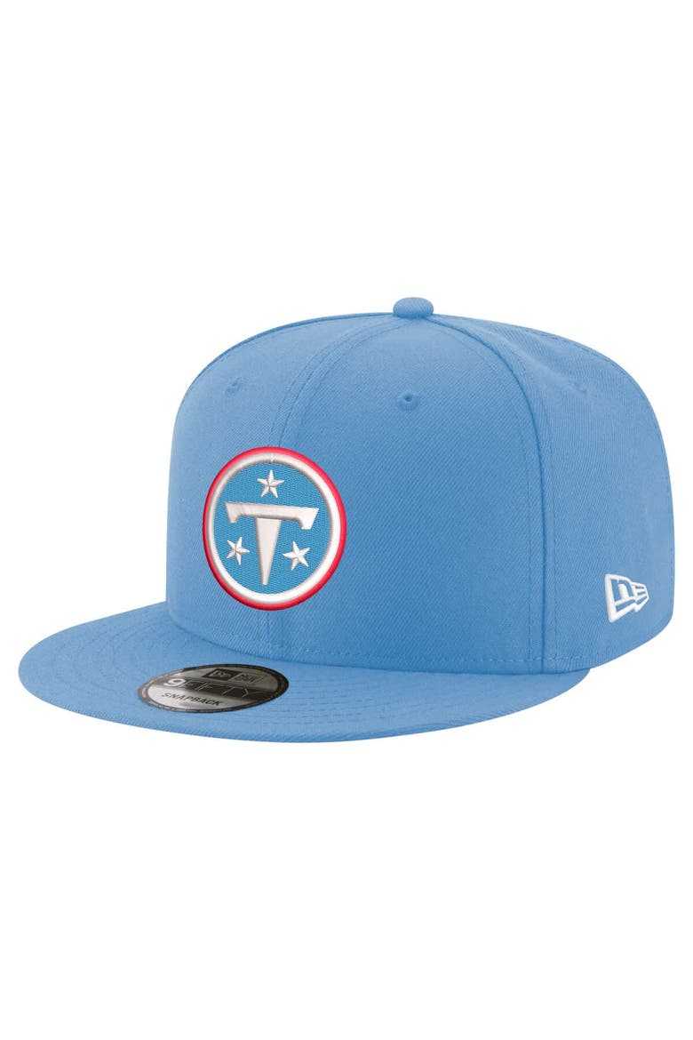 Men's New Era  Light Blue Tennessee Titans Primary Logo 9FIFTY Snapback Hat, Main, color, Light Blue