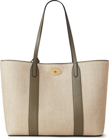 Mulberry Bayswater Raffia & Leather Tote | Nordstrom