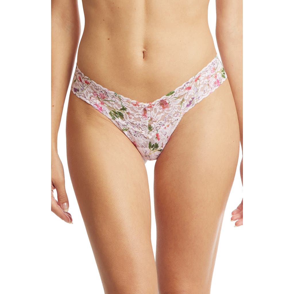Hanky Panky Print Low Rise Thong In Pink