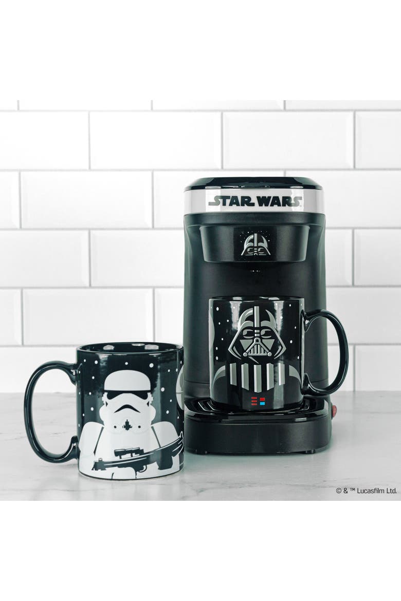 Star Wars Darth Vader and Stormtrooper Single Cup Coffee Maker Gift Set with Mug, Main, color, None