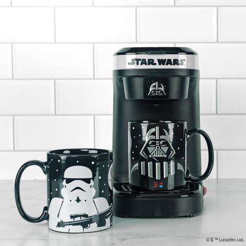 Star Wars Darth Vader and Stormtrooper Single Cup Coffee Maker Gift Set with Mug