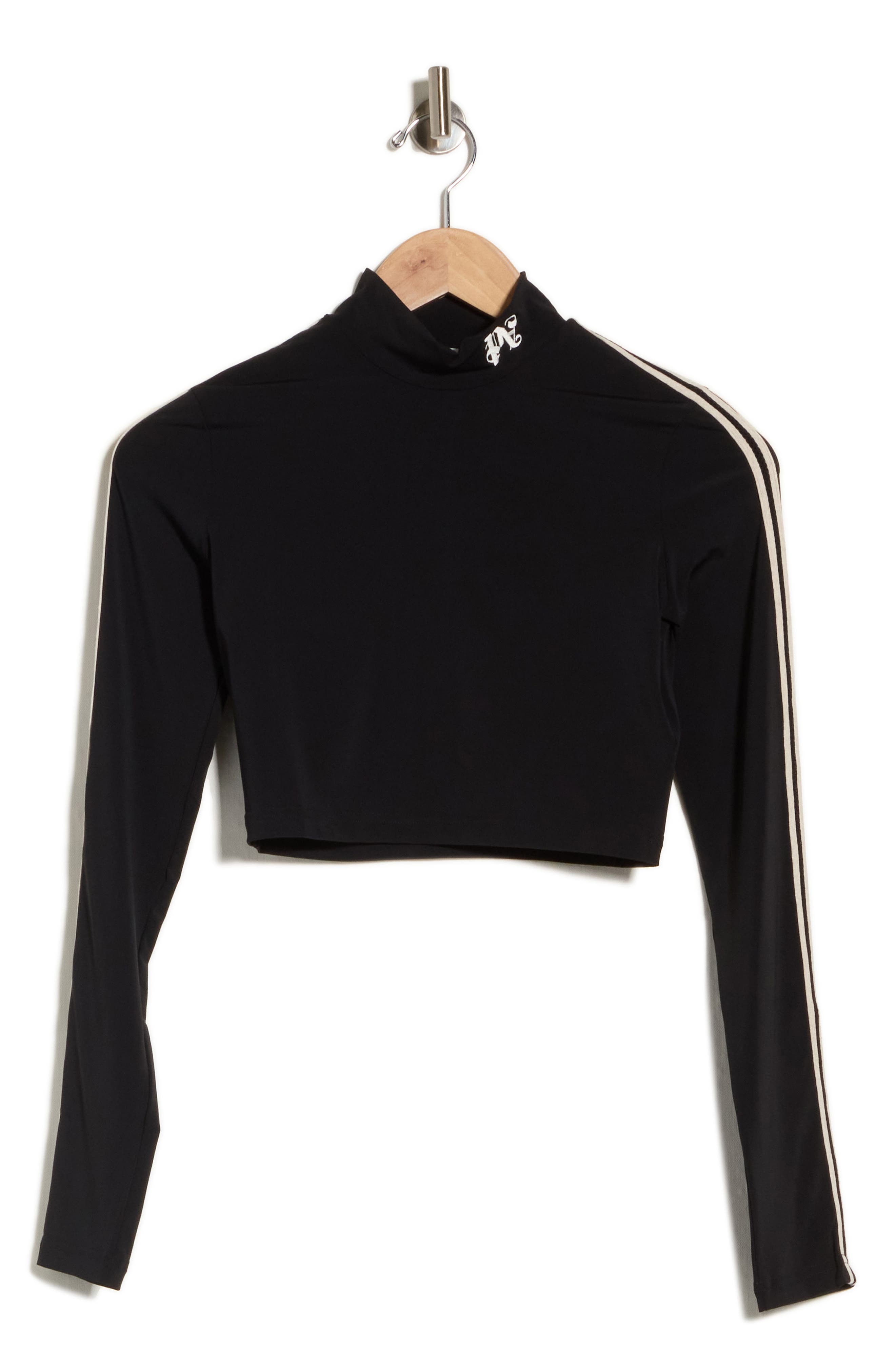Mock Neck Long Sleeve Crop Top