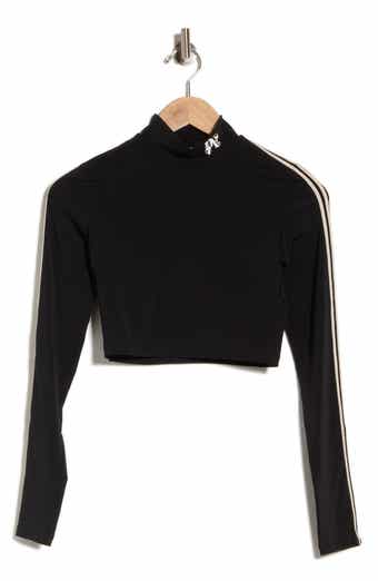 Mock Neck Long Sleeve Crop Top