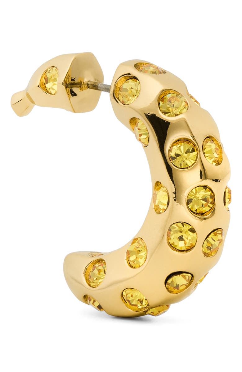 Kate Spade New York banana statement hoop earrings, Alternate, color, Light Topaz