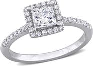 Julianna B. Lab Grown Diamond Princess Halo Ring 14k