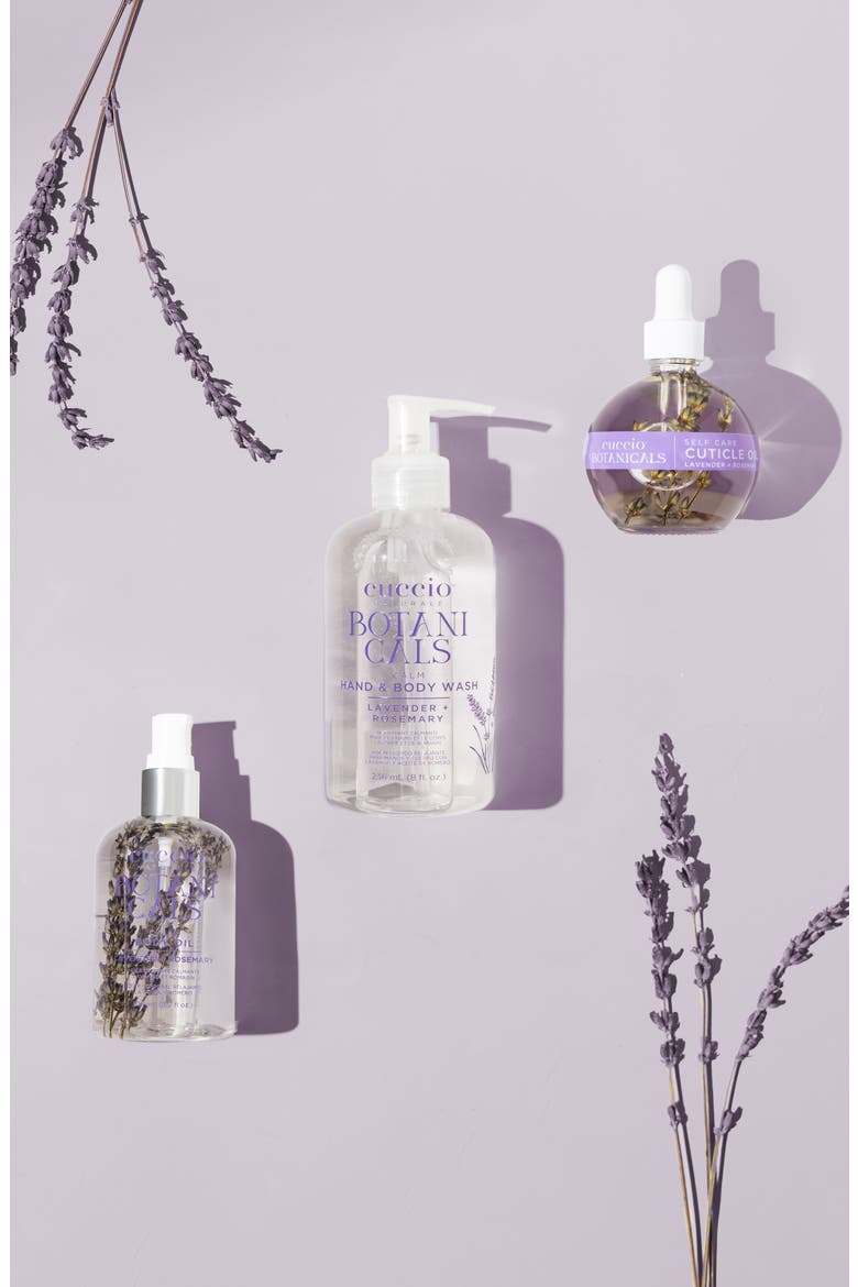 Botanicals Lavender + Rosemary Body Care Essentials Starter Set, Alternate, color, clear bottles with purple writ