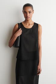 COS Semi-sheer Layered Wool Top