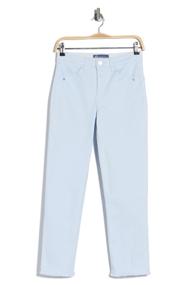 'Ab'Solution High Waist Slim Straight Leg Jeans, Alternate, color, ICY BLUE