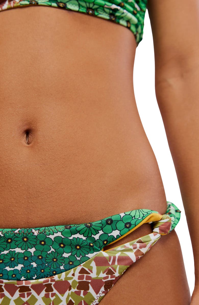 free-est by Free People Donna Reversible Bikini Bottoms, Alternate, color, Sunset Daisy/ Green A