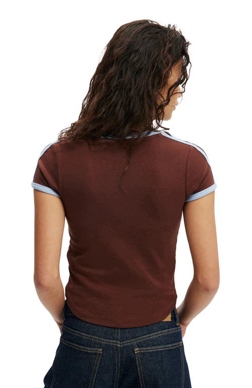 Cotton On V Neck Retro Baby Graphic Tee In Brown