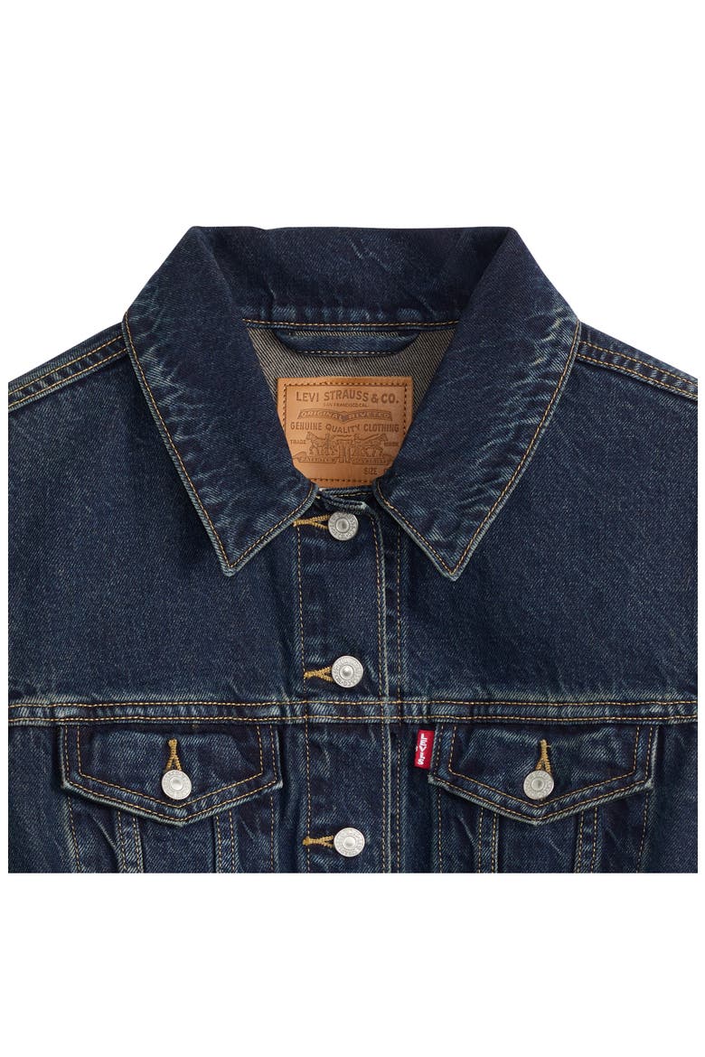 Mob Wife Belted Denim Coat with Removable Faux Fur Collar, Alternate, color, BELLISSIMA