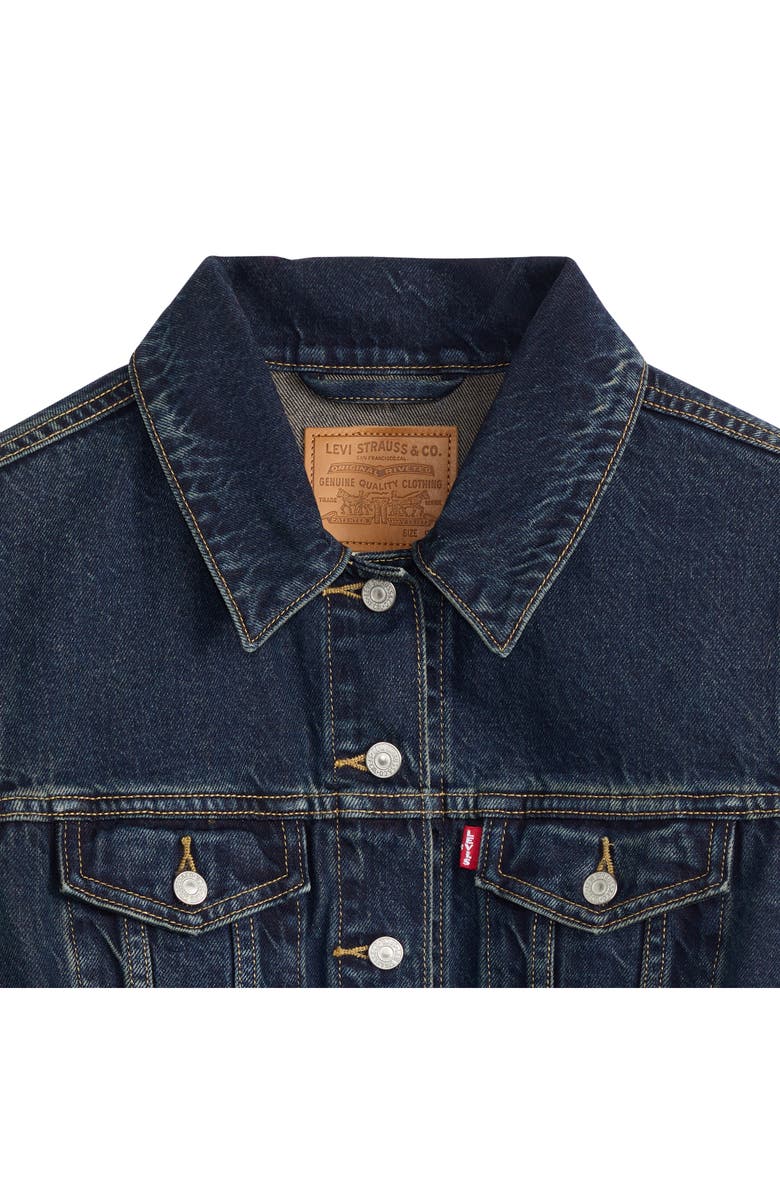 Levi's Mob Wife Belted Denim Coat with Removable Faux Fur Collar, Alternate, color, Bellissima