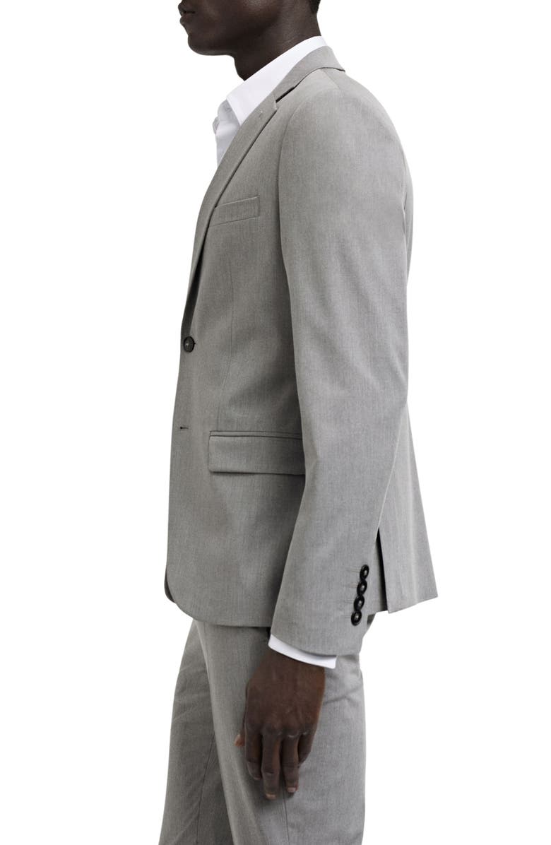 MANGO Superslim Fit Stretch Sport Coat, Alternate, color, Grey