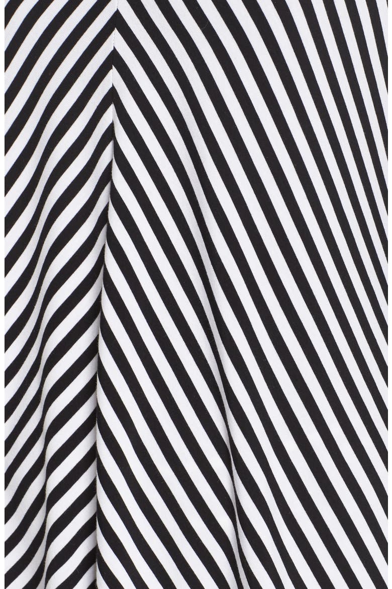 Miranda Stripe Lounge Tee, Alternate, color, BLACK/ WHITE