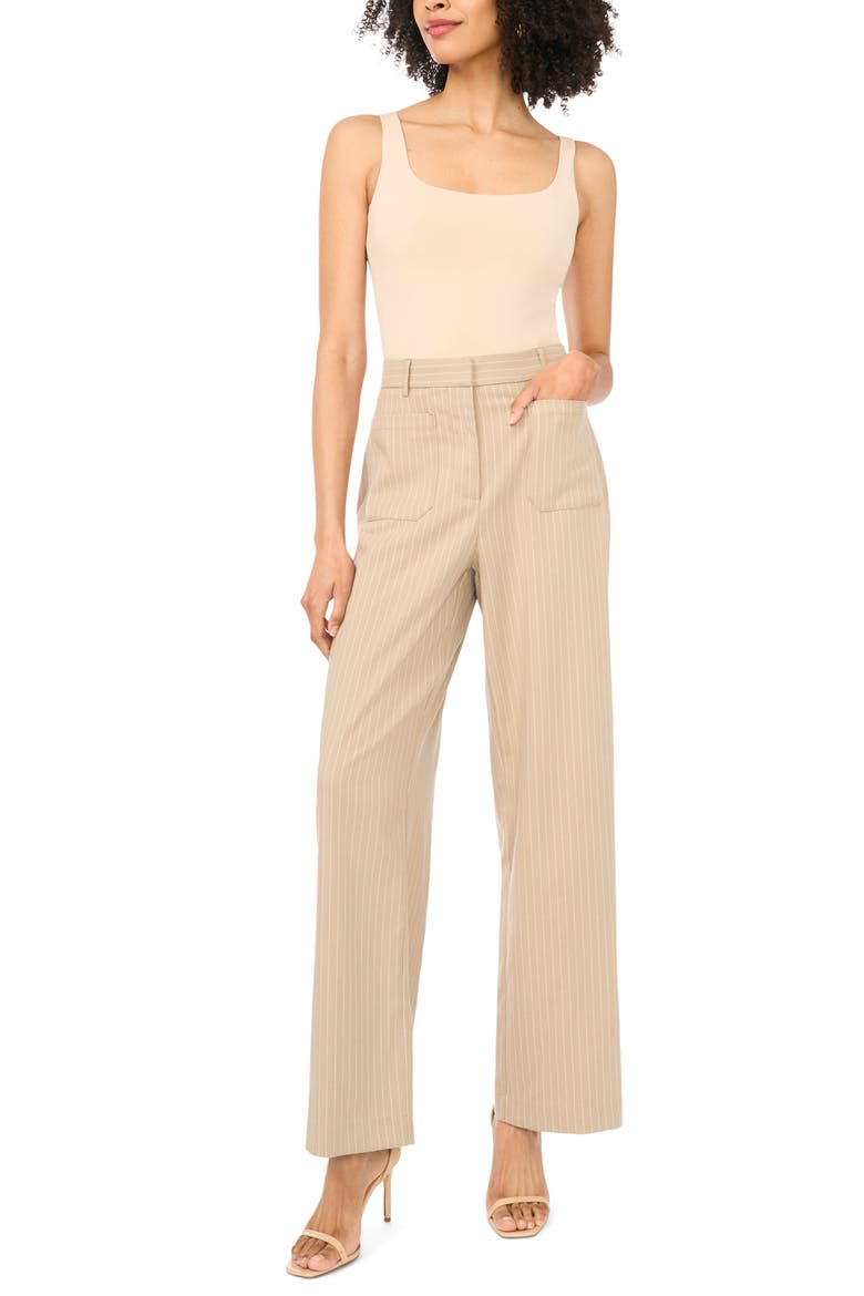 Pinstripe Woven Pants, Alternate, color, TOFFEE