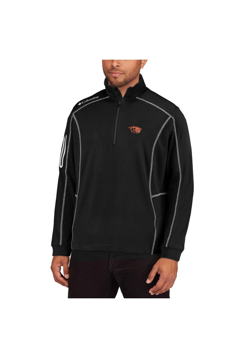Men's Columbia Golf Black Oregon State Beavers Shotgun Quarter-Zip Pullover, Alternate, color, Black