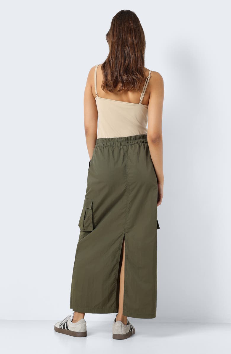 Noisy may Kenya Cargo Maxi Skirt, Alternate, color, Kalamata