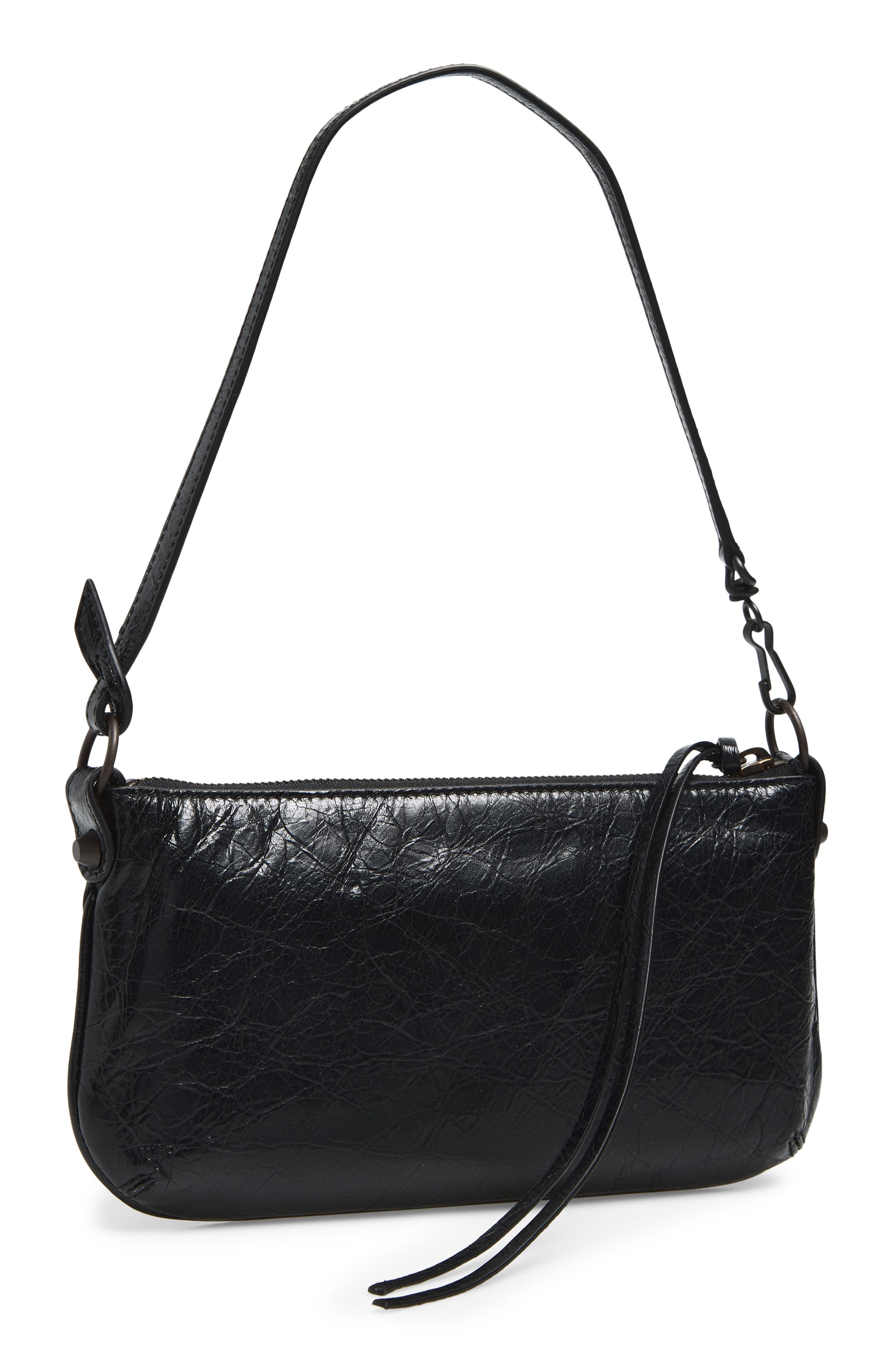 Balenciaga Le City Leather Pouch Shoulder Bag, Alternate, color, 1000 Black