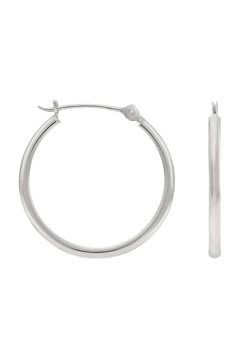 Sterling Silver 20MM Hoop Earrings, Main, color, Silver