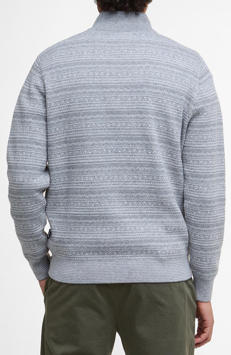 Barbour Dartfield Quarter Zip Cotton & Wool Sweater, Alternate, color, Light Grey